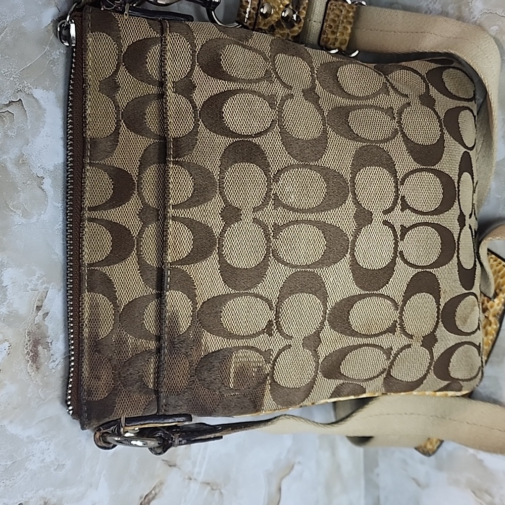 Coach Sutton Signature Python Swingpack Crossbody… - image 4